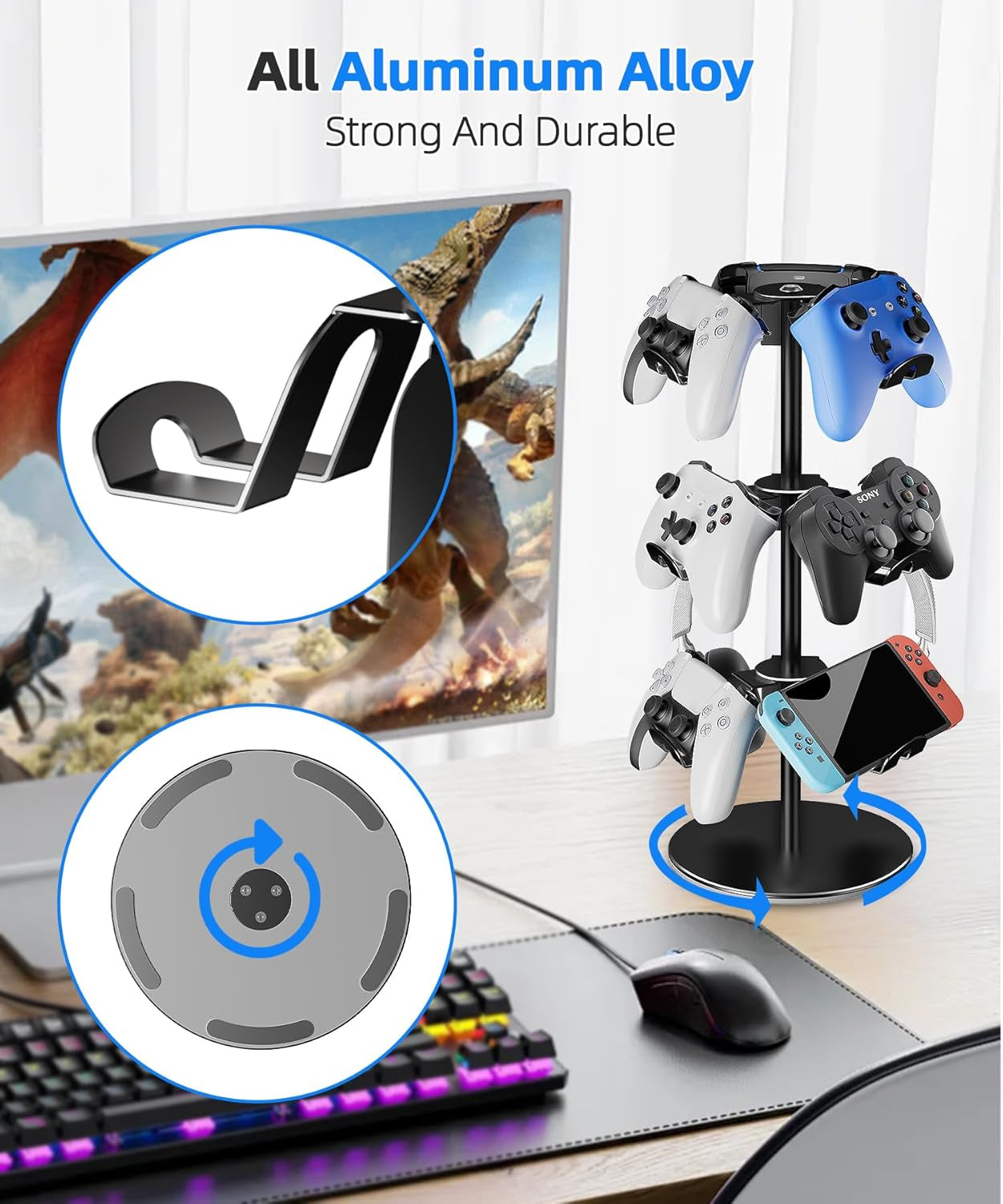 Premium Aluminum Alloy Gamepad Stand